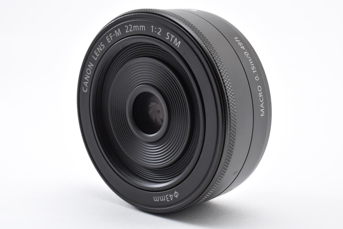 ★美品★ キヤノン CANON EF-M 22MM F2 STM ブラック 交換レンズ ★ #9286