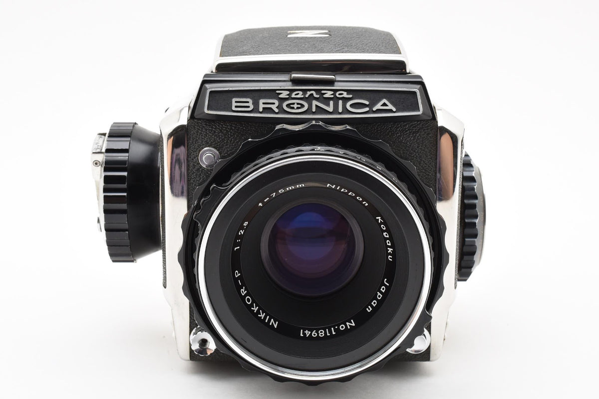 ★ ゼンザブロニカ ZENZABRONICA S2 ボディ NIKKOR-P 75MM F2.8 ファインダーロック不完全 シャッター幕ヨレ 小スレあり ★ #9248