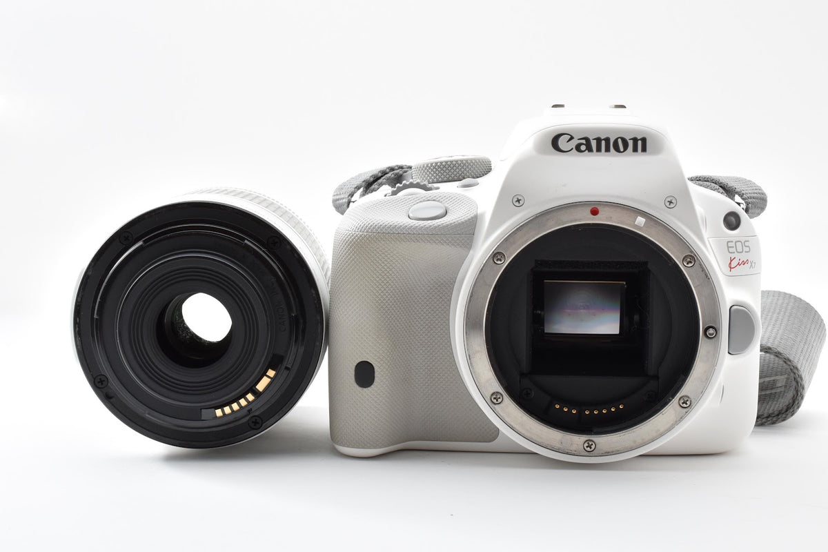 ★美品★ キヤノン CANON ショット数5390回 EOS KISS X7 18-55MM レンズセット ホワイト デジタル一眼レフ ★ #9194