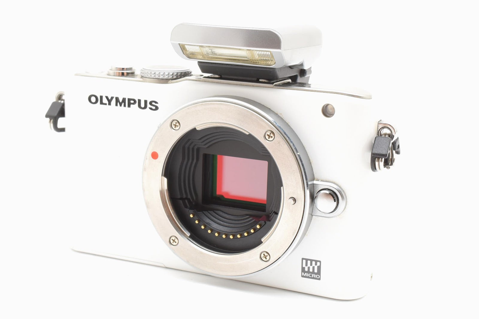 ★美品 ショット数5545回★ オリンパス Olympus E-PL3 ミラーレス一眼 ホワイト フラッシュ付 ★ #8660