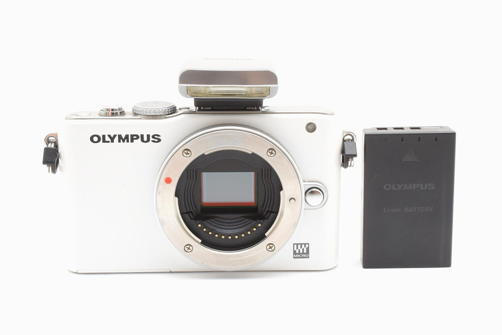 ★美品 ショット数5545回★ オリンパス Olympus E-PL3 ミラーレス一眼 ホワイト フラッシュ付 ★ #8660