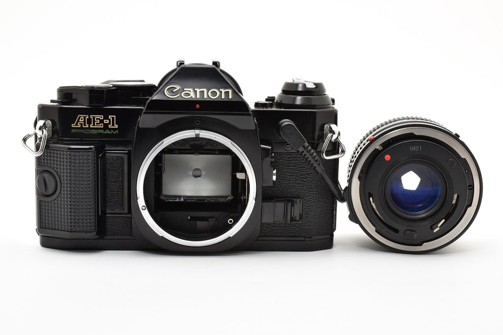 ★良品★ キヤノン CANON AE-1 PROGRAM  NEW FD 50MM F2 シャッター鳴きなし ブラック 一眼レフ ★ #8511