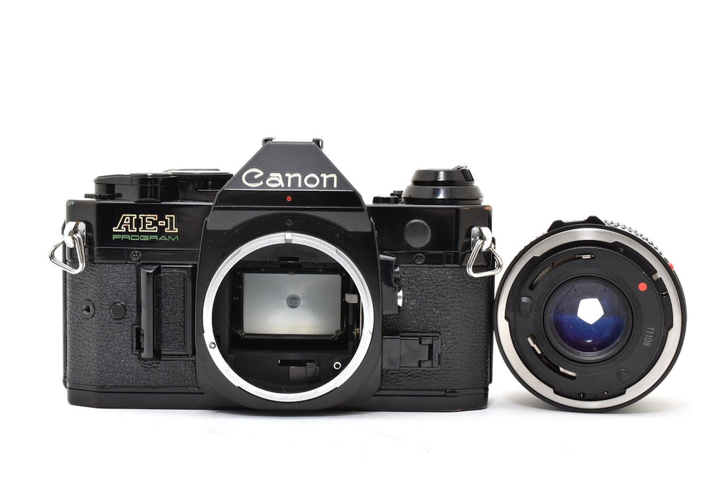 ★良品シャッター鳴きなし★ キヤノン CANON AE-1P ボディ ブラック  /NEW FD 50MM F1.8 一眼レフフィルムカメラ ★ #8301