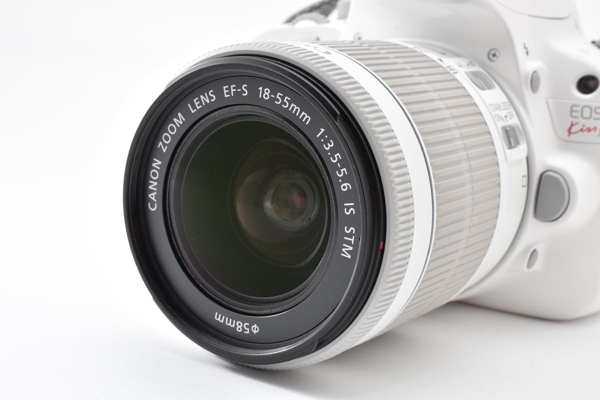 ★美品★ キヤノン CANON ショット数5390回 EOS KISS X7 18-55MM レンズセット ホワイト デジタル一眼レフ ★ #9194