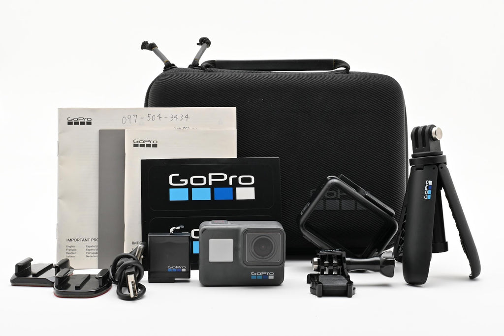 ★良品★ ゴープロ GO pro HERO6 BLACK CHDHX-601-FW ハードケース 付属品充実 デジタルカメラ ★ #9403