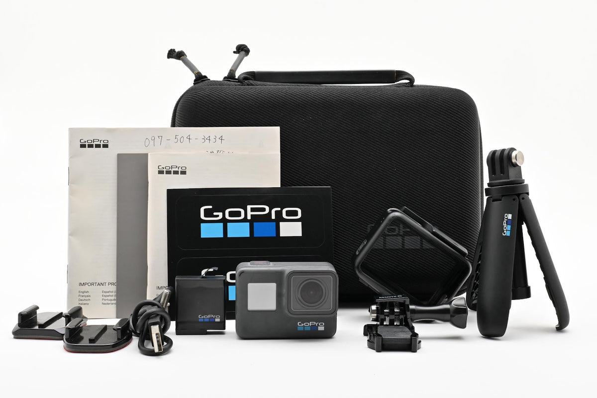★良品★ ゴープロ GO pro HERO6 BLACK CHDHX-601-FW ハードケース 付属品充実 デジタルカメラ ★ #9403
