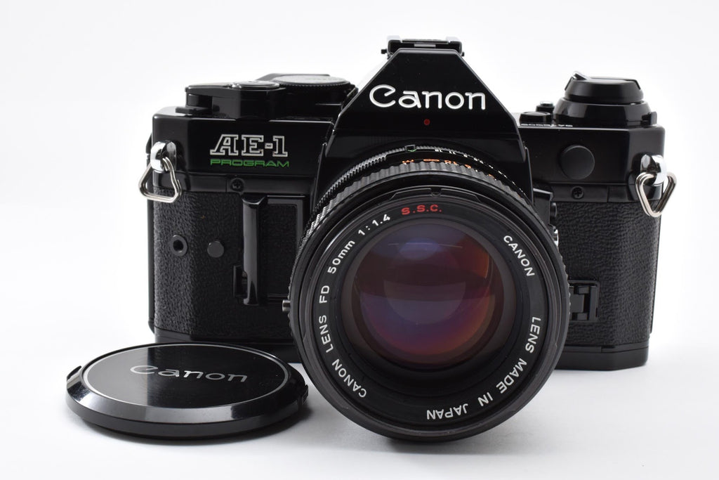 ★良品★ キヤノン CANON AE-1 PROGRAM ボディ ブラック FD 50mm f1.4 S.S.C フィルム一眼レフ ★ #9278