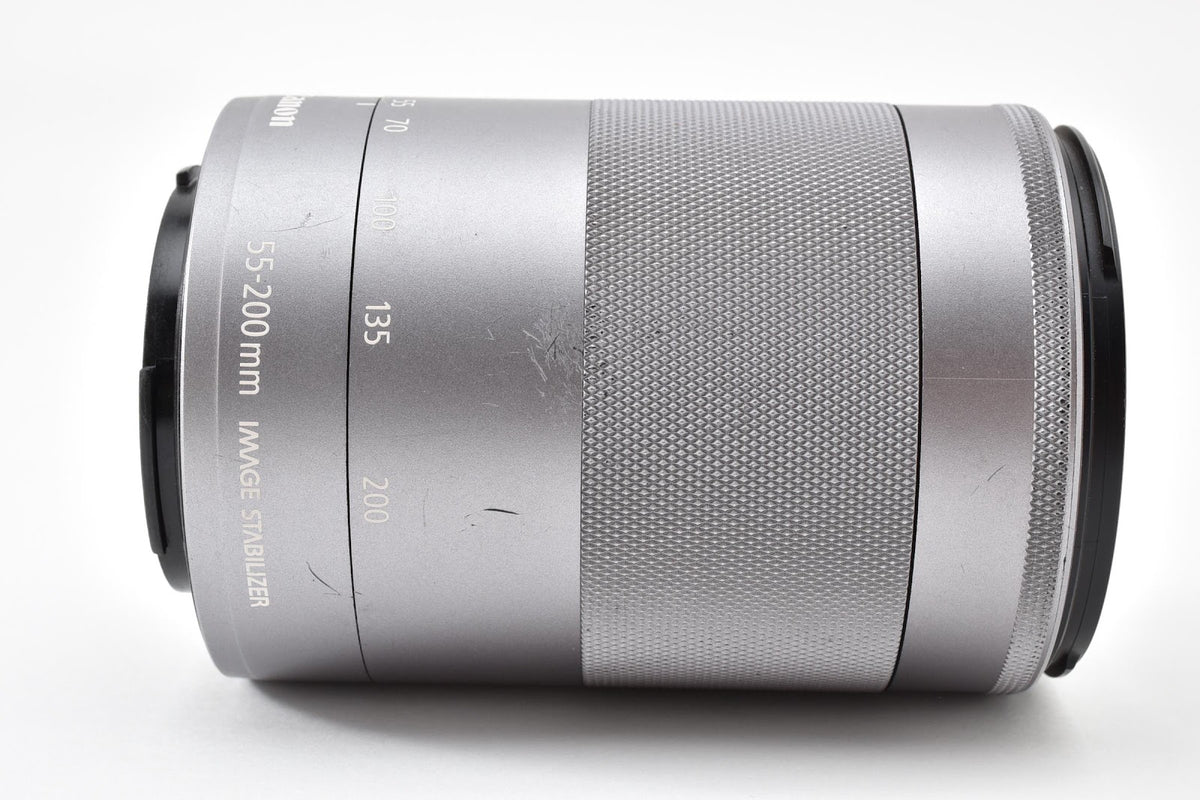 ★ジャンク★ キヤノン CANON EF-M 55-200MM F4.5-6.3 IS STM シルバー 望遠ズームレンズ ★ #9110
