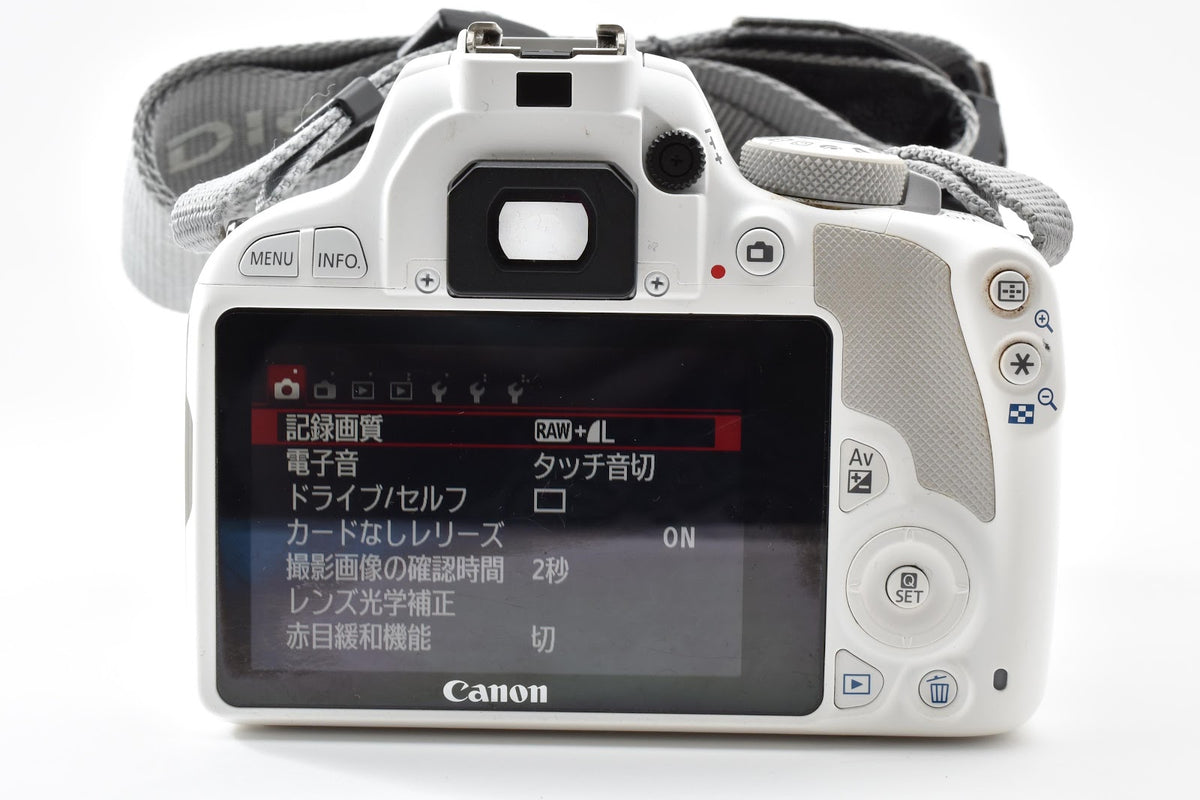 ★美品★ キヤノン CANON ショット数5390回 EOS KISS X7 18-55MM レンズセット ホワイト デジタル一眼レフ ★ #9194