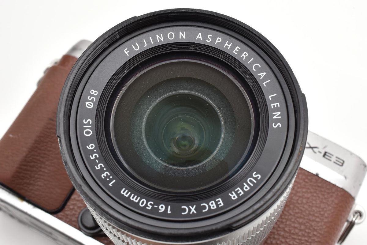 ★ショット数3,330回★ フジフイルム FUJIFILM X-E3 ボディ  XC 16-50MM F3.5-5.6 OIS ブラウン シルバー ★ #9074