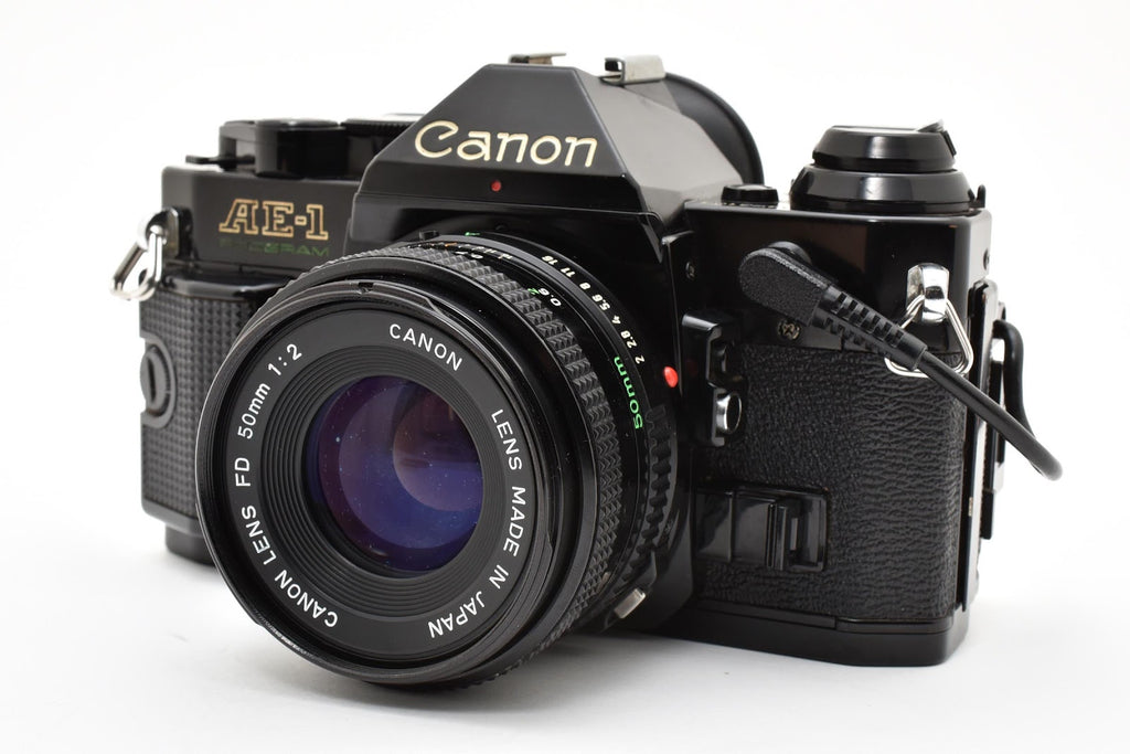 ★良品★ キヤノン CANON AE-1 PROGRAM  NEW FD 50MM F2 シャッター鳴きなし ブラック 一眼レフ ★ #8511