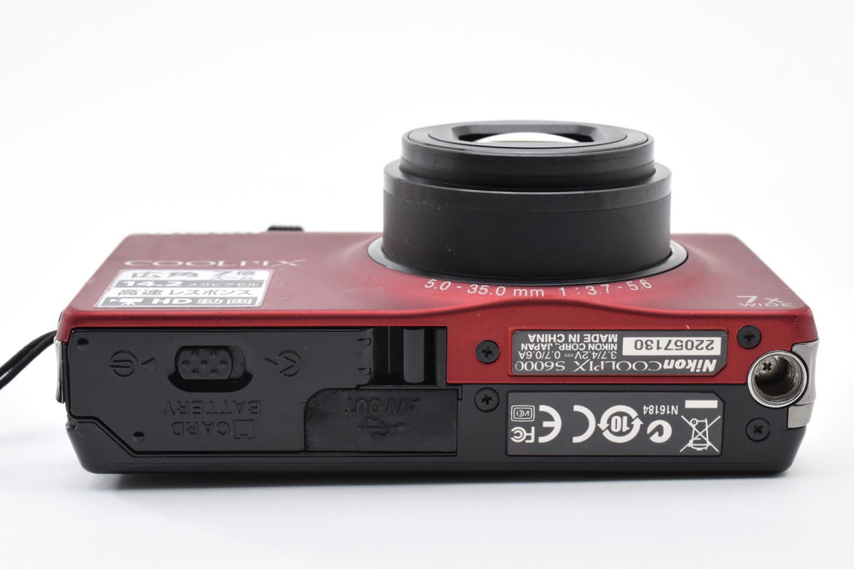 ★現状品★ ニコン Nikon COOLPIX S6000 RED 1420万画素 コンパクトデジタルカメラ ★ #9306