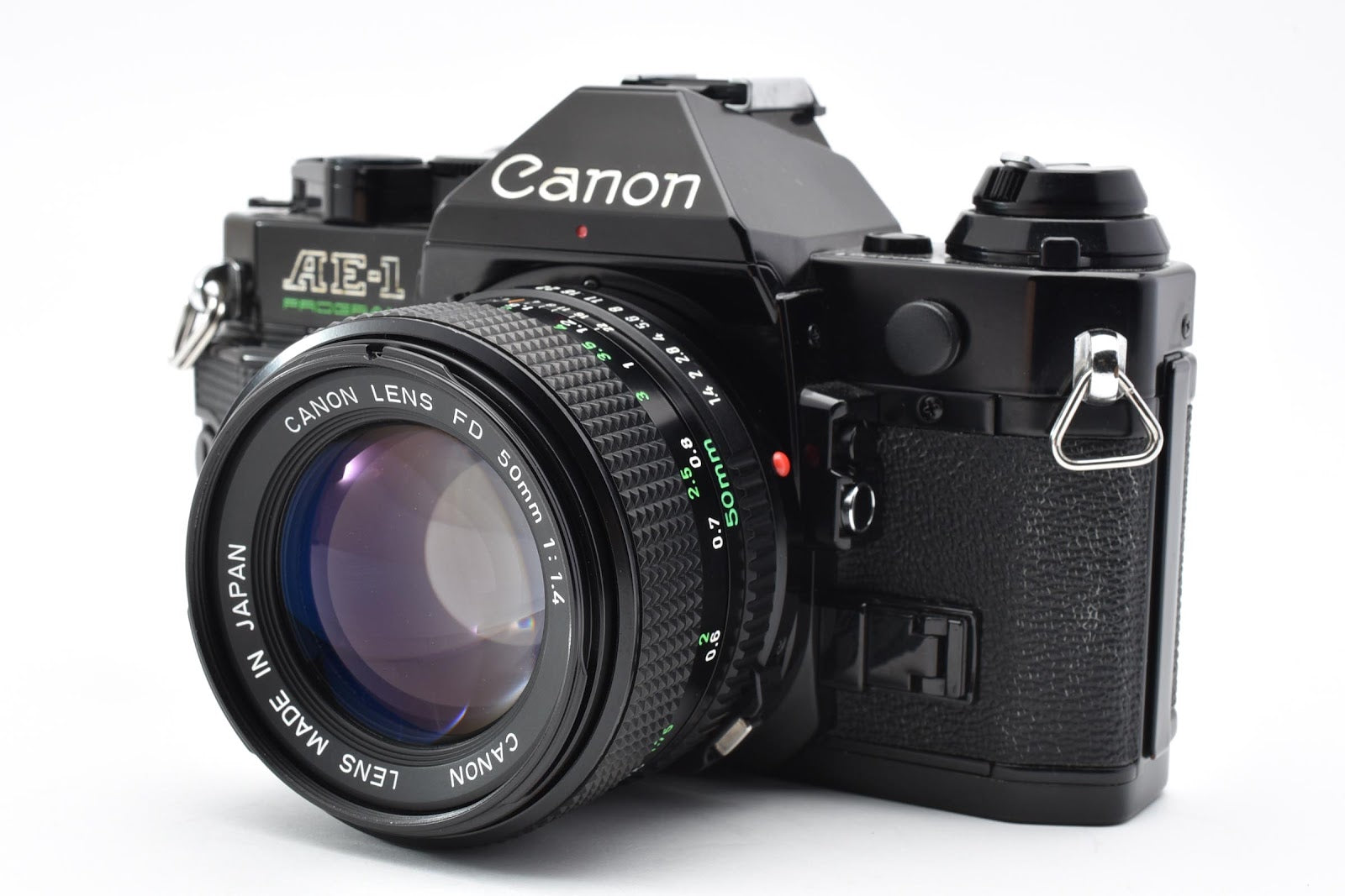 ★美品★ キヤノン CANON AE-1 PROGRAM ボディ ブラック NEW FD 50MM F1.4 フィルムカメラ ★ #8905