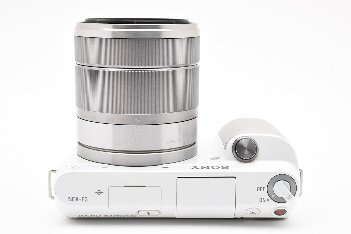 ★良品★ ソニー SONY ショット数22,778回 NEX-F3 18-55MM レンズセット デジタルカメラ ホワイト ★ #9241