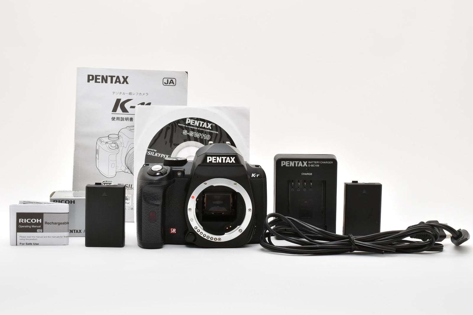 ★ショット数6605回美品★ ペンタックス PENTAX K-R ボディ ブラック デジタル一眼  バッテリー2個 ★ #8674