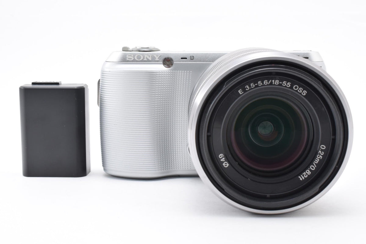 ★ ソニー SONY ショット数17,059回 NEX-C3 ボディ シルバー 18-55MM レンズキット ミラーレス ★ #9433