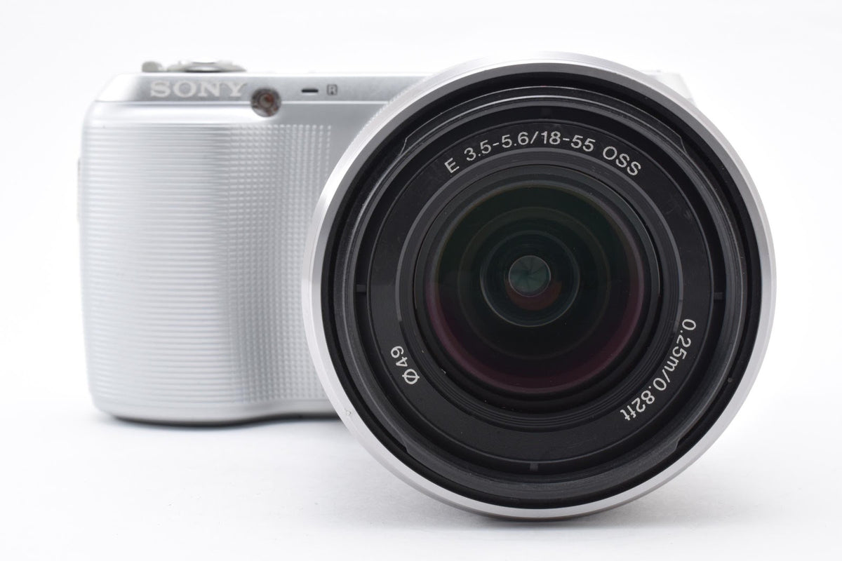 ★ ソニー SONY ショット数17,059回 NEX-C3 ボディ シルバー 18-55MM レンズキット ミラーレス ★ #9433