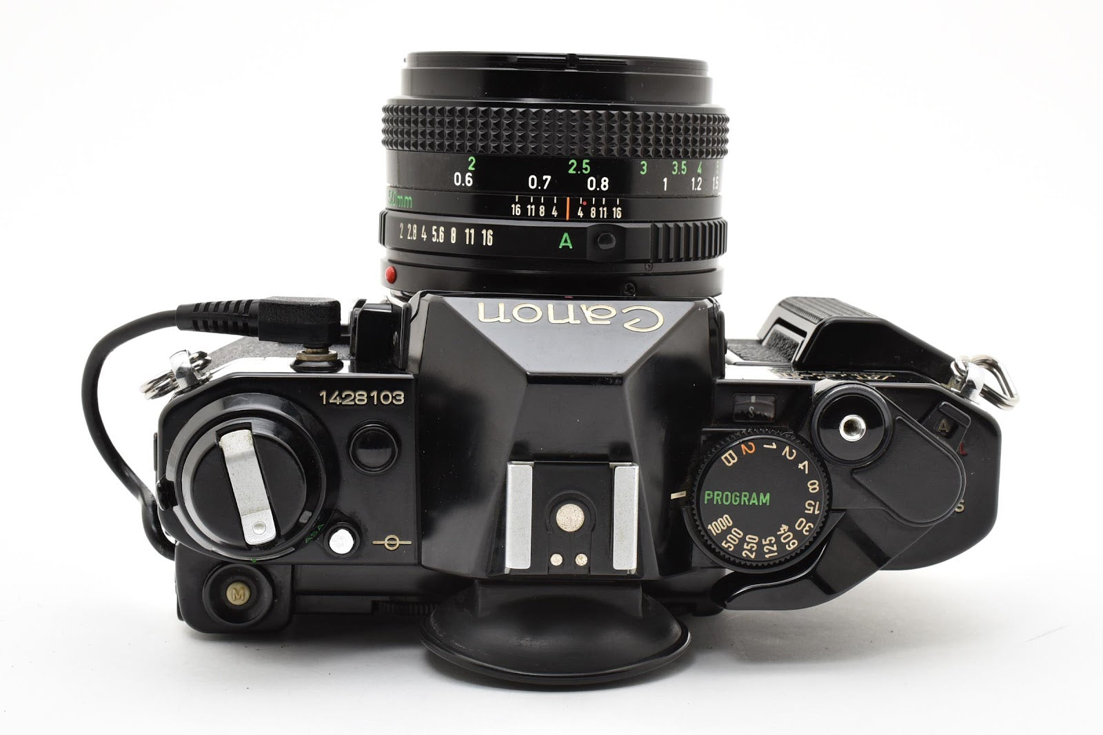 ★良品★ キヤノン CANON AE-1 PROGRAM  NEW FD 50MM F2 シャッター鳴きなし ブラック 一眼レフ ★ #8511