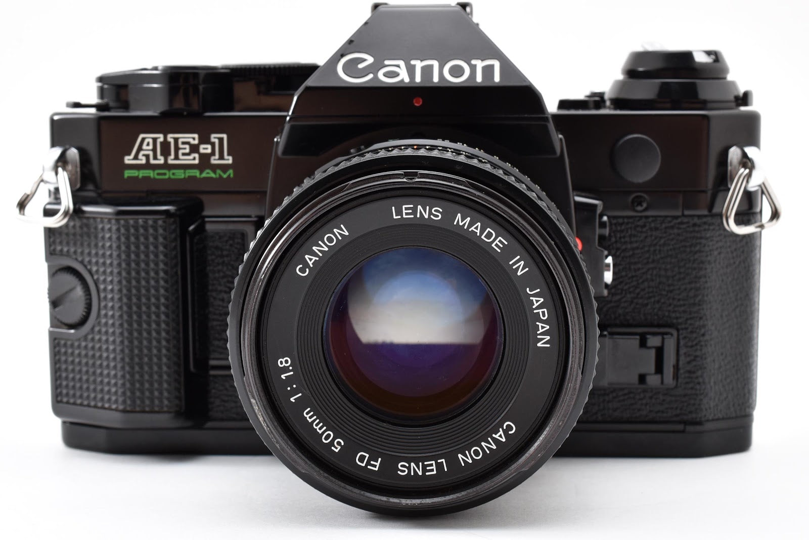 ★良品★ キャノン CANON AE-1 PROGRAM ボディ ブラック NEW FD 50MM F1.8 シャッター鳴きなし フィルムカメラ ★ #8933