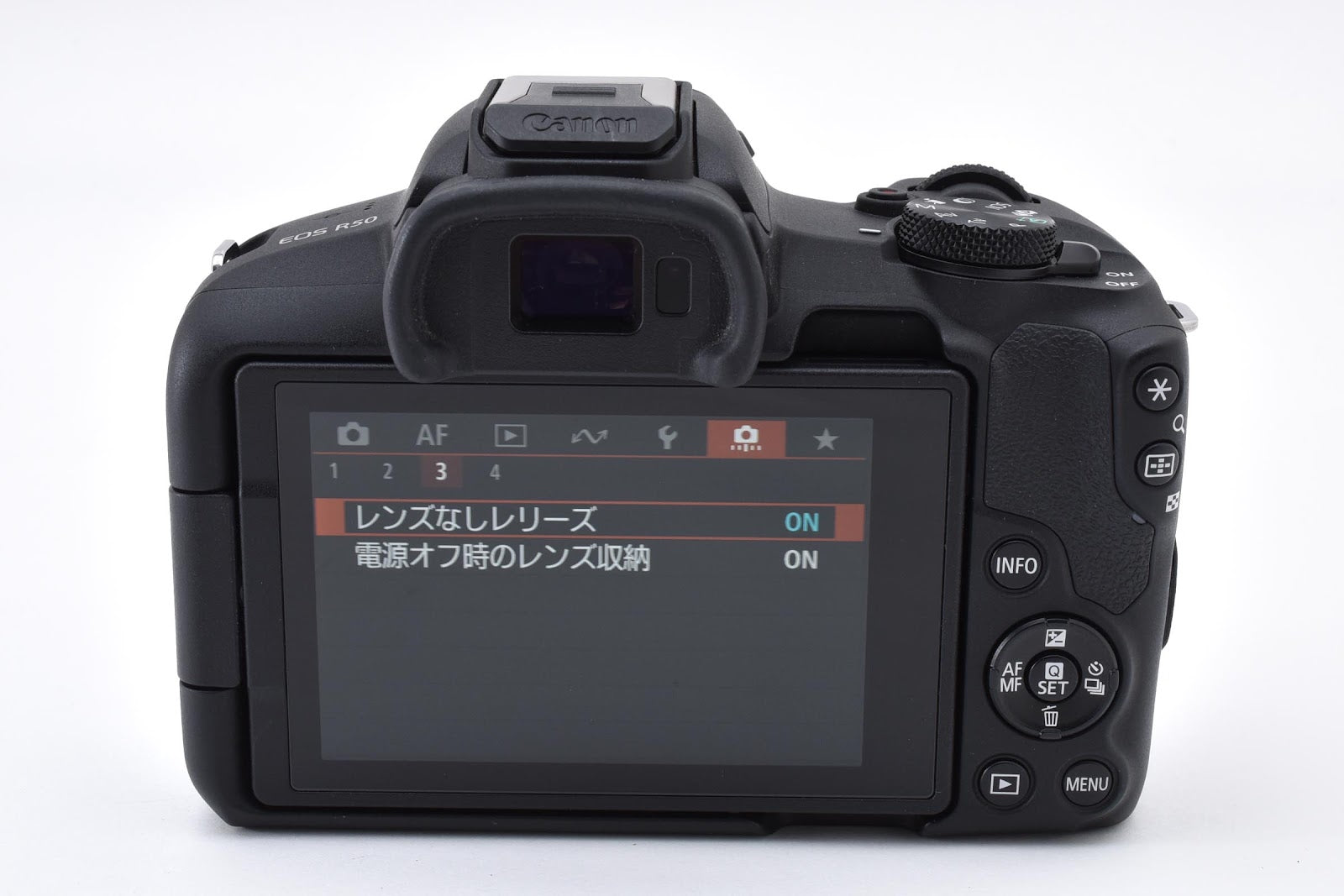 ★現状品★ キヤノン CANON EOS R50 ボディ ブラック ミラーレス一眼 液晶表示難あり 外観良好 ★ #8915