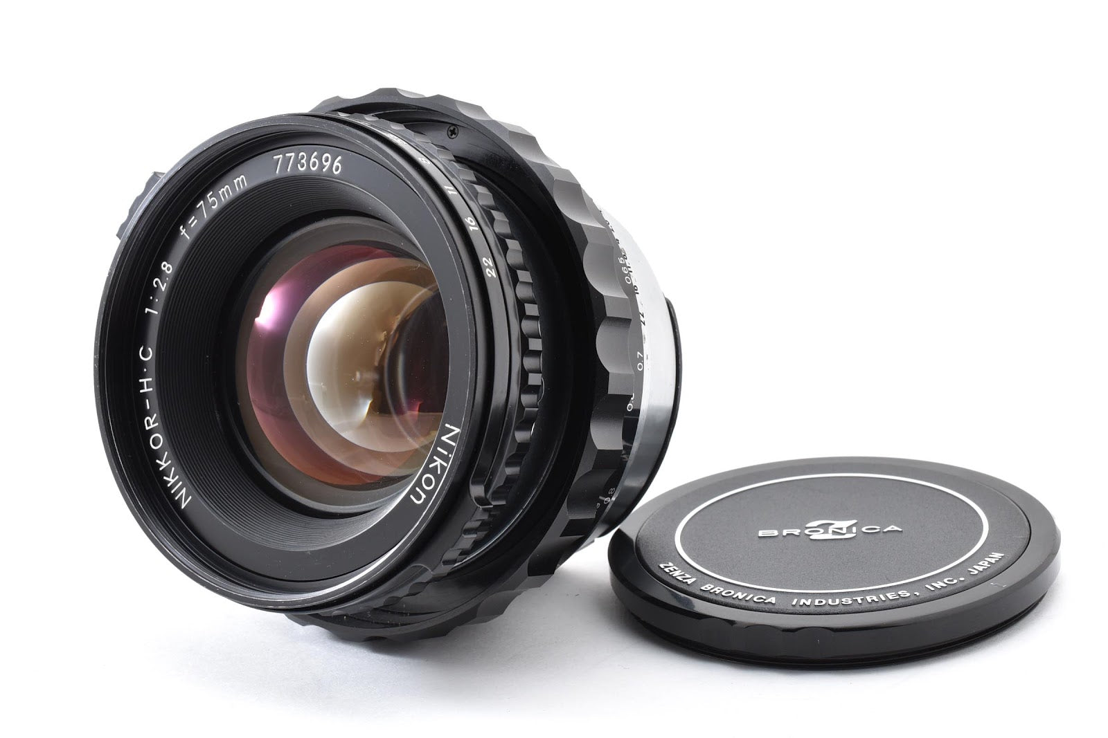 ★美品★ ゼンザブロニカ ZENZABRONICA NIKKOR-H C 75MM F2.8 アダプタ付き 中判レンズ 美品 ★ #8846