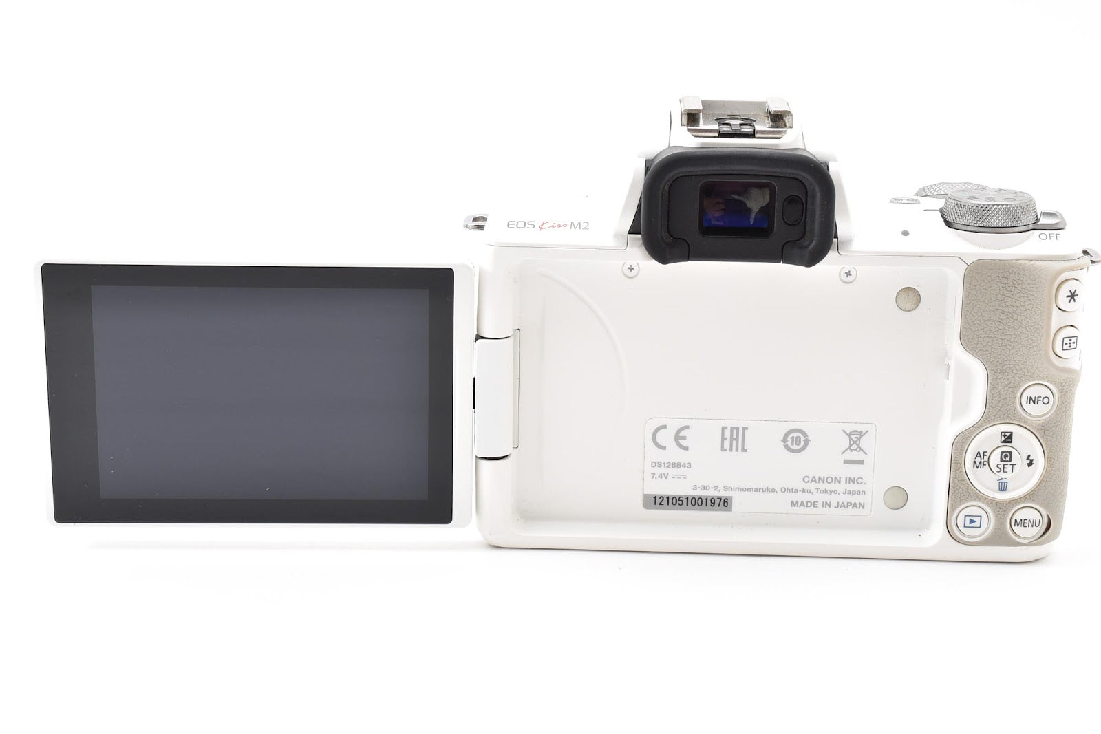 ★良品★ キヤノン CANON EOS KISS M2 ボディ ホワイト 2410万画素 ミラーレス一眼 ★ #8998