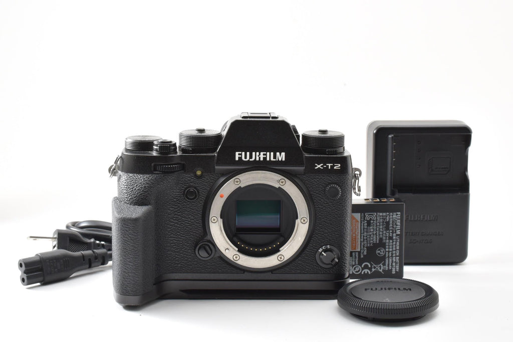 ★美品ショット数10,806回★ フジフイルム FUJIFILM X-T2 ボディ ブラック MHG-XT2 メタルハンドグリップ付き デジタル一眼 ★ #8990