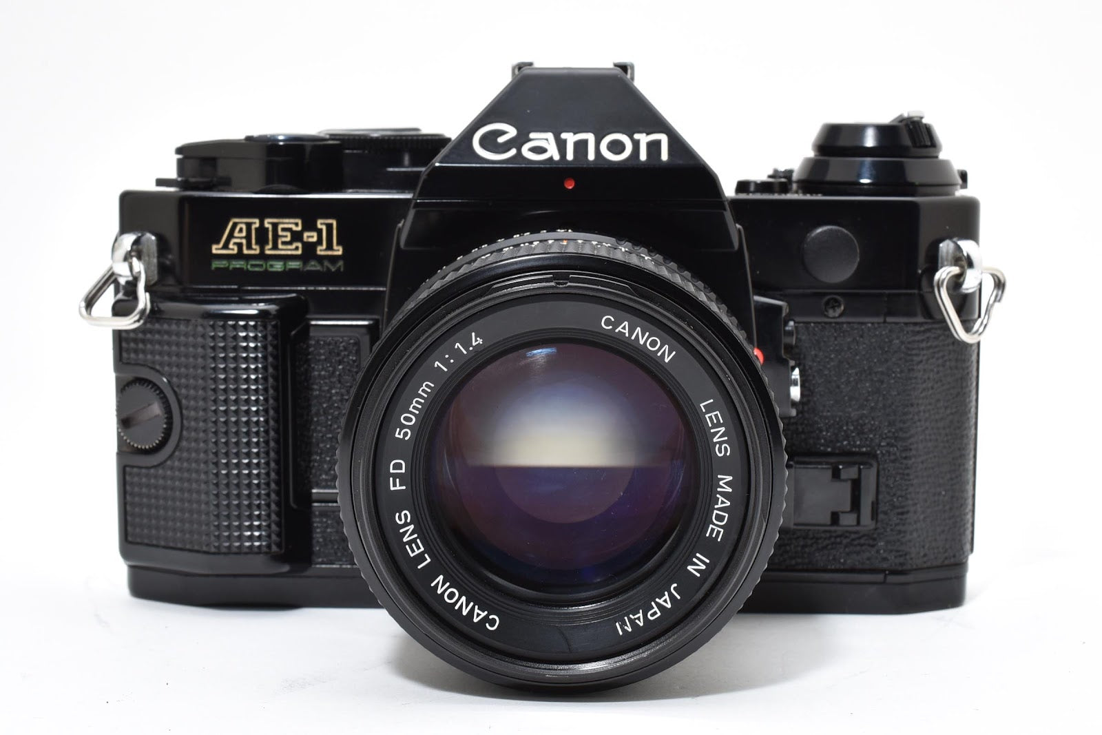 ★良品★ キヤノン CANON AE-1 PROGRAM シャッター鳴きなし ボディ NEW FD 50mm F1.4 ブラック フィルムカメラ ★ #8684