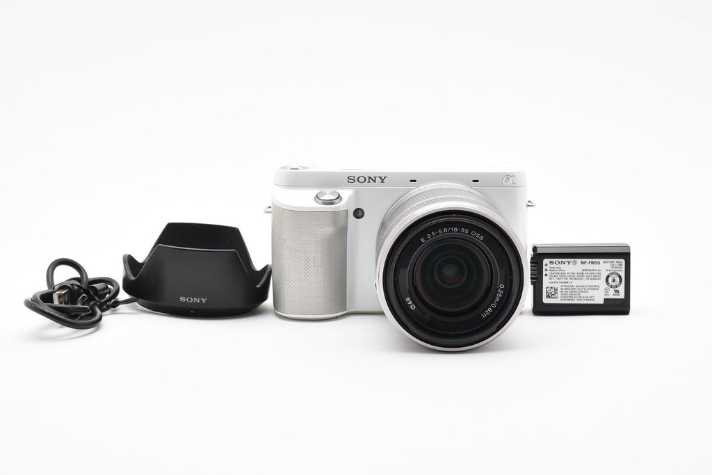 ★良品★ ソニー SONY ショット数22,778回 NEX-F3 18-55MM レンズセット デジタルカメラ ホワイト ★ #9241