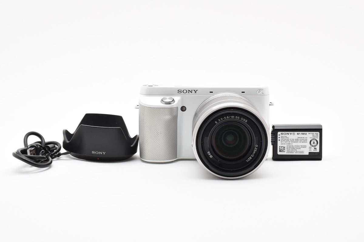 ★良品★ ソニー SONY ショット数22,778回 NEX-F3 18-55MM レンズセット デジタルカメラ ホワイト ★ #9241