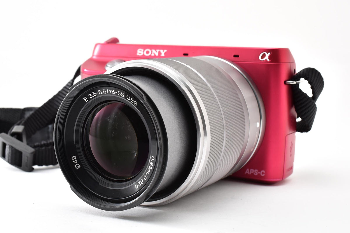 ★美品ショット数4,921回★ ソニー SONY NEX-F3 ピンク  18-55mm レンズキット ミラーレス一眼 動作良好 ★ #9355