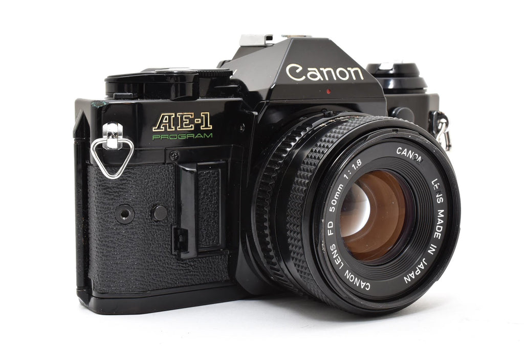 ★良品シャッター鳴きなし★ キヤノン CANON AE-1P ボディ ブラック  /NEW FD 50MM F1.8 一眼レフフィルムカメラ ★ #8301