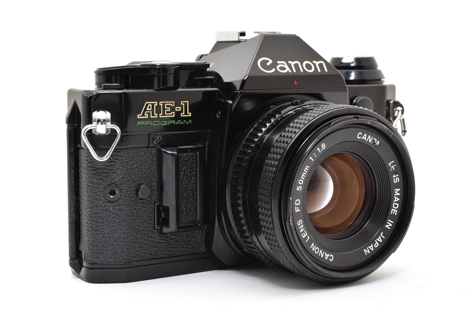 ★良品シャッター鳴きなし★ キヤノン CANON AE-1P ボディ ブラック  /NEW FD 50MM F1.8 一眼レフフィルムカメラ ★ #8301