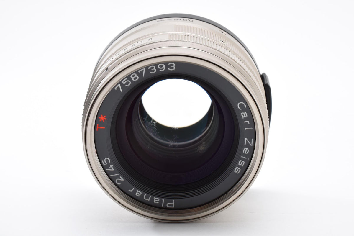 ★ コンタックス CONTAX PLANAR T* G 45MM F2 クローム フィルムカメラ用レンズ 外観美品 ★ #9303