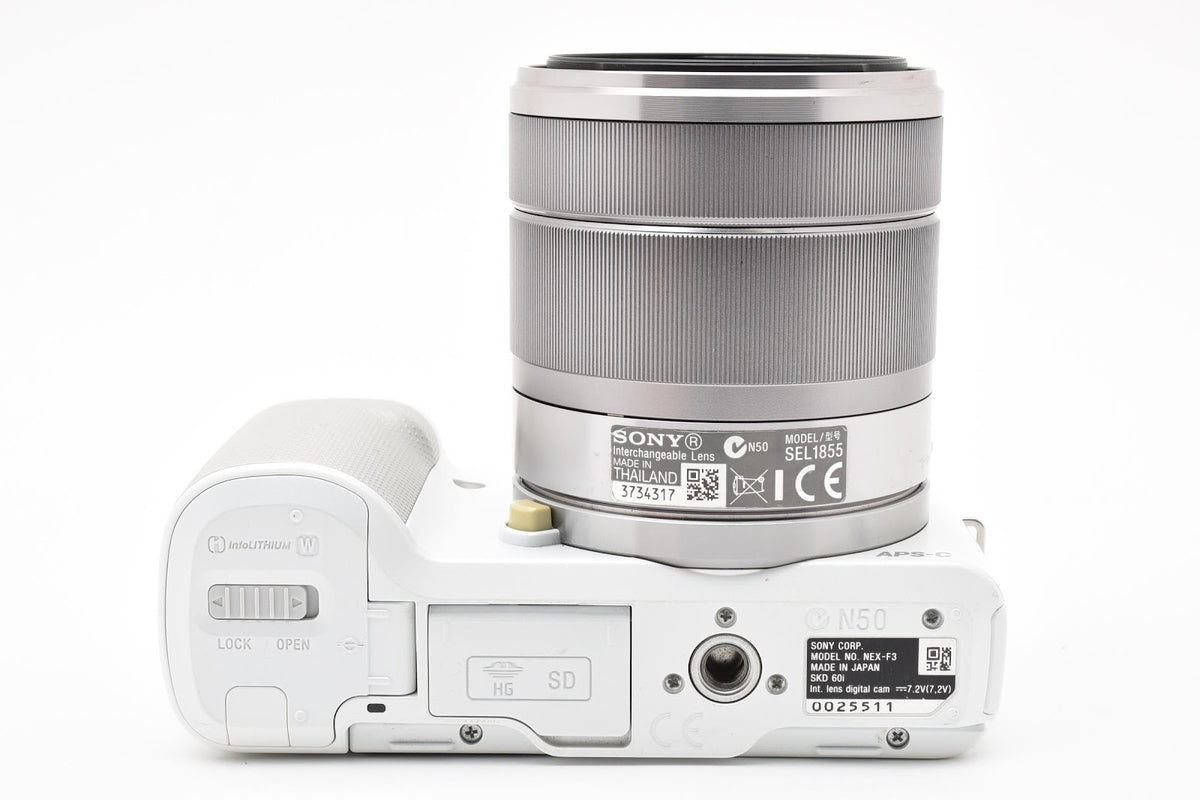 ★良品★ ソニー SONY ショット数22,778回 NEX-F3 18-55MM レンズセット デジタルカメラ ホワイト ★ #9241