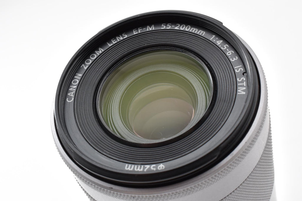 ★ジャンク★ キヤノン CANON EF-M 55-200MM F4.5-6.3 IS STM シルバー 望遠ズームレンズ ★ #9110