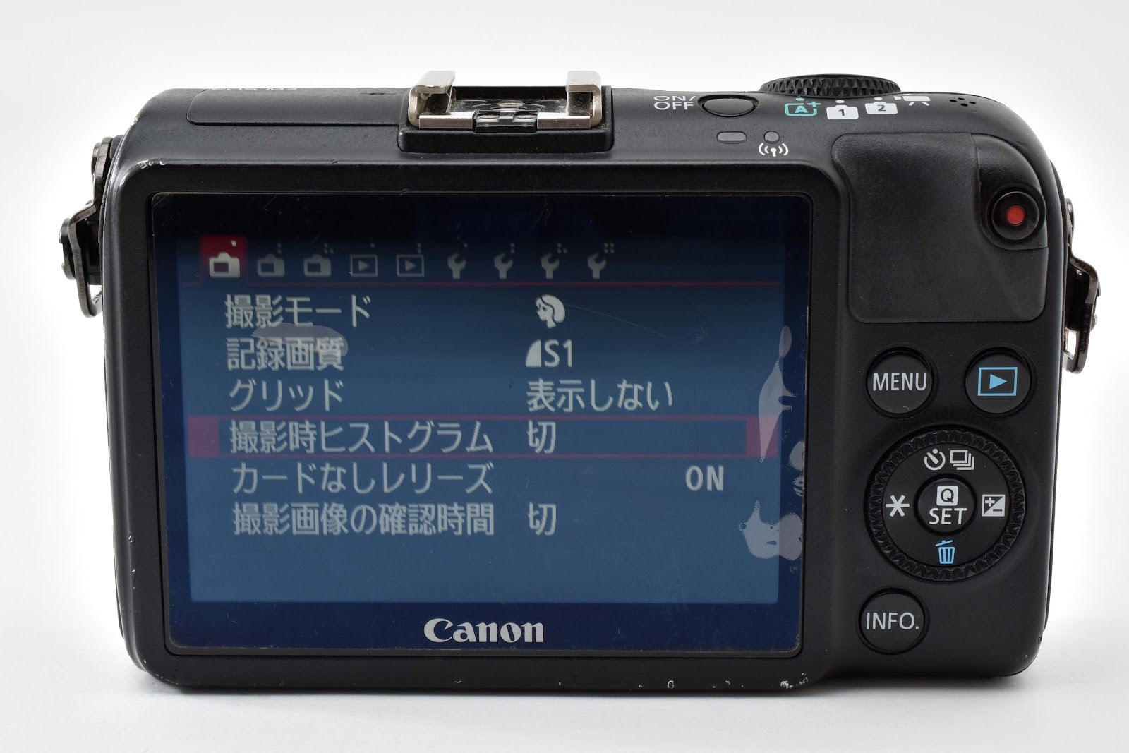 ★現状品★ キヤノン CANON EOS M2 ボディ ブラック 小スレ・傷あり 十字キー上・setボタン反応なし ミラーレス ★ #9123