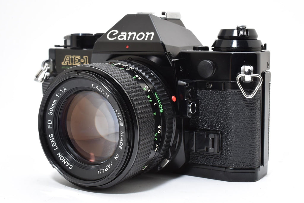 ★良品★ キヤノン CANON AE-1 PROGRAM シャッター鳴きなし ボディ NEW FD 50mm F1.4 ブラック フィルムカメラ ★ #8684