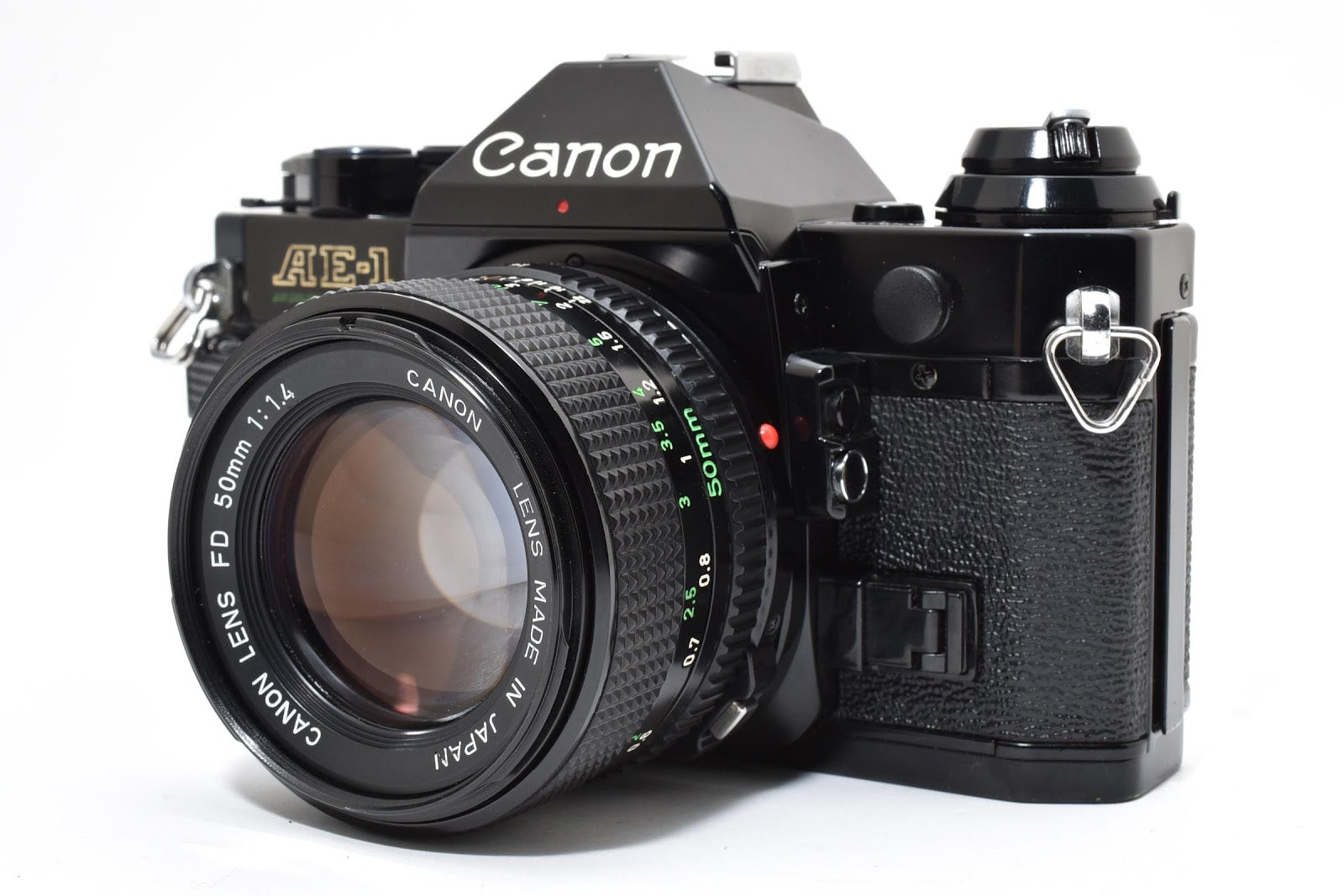 ★良品★ キヤノン CANON AE-1 PROGRAM シャッター鳴きなし ボディ NEW FD 50mm F1.4 ブラック フィルムカメラ ★ #8684