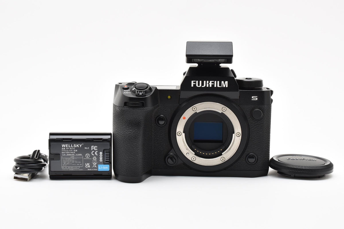 ★良品★ フジフイルム FUJIFILM ショット数15,090回 X-H2S ボディ  EF-X8 充電ケーブル付き デジタルカメラ ★ #9251
