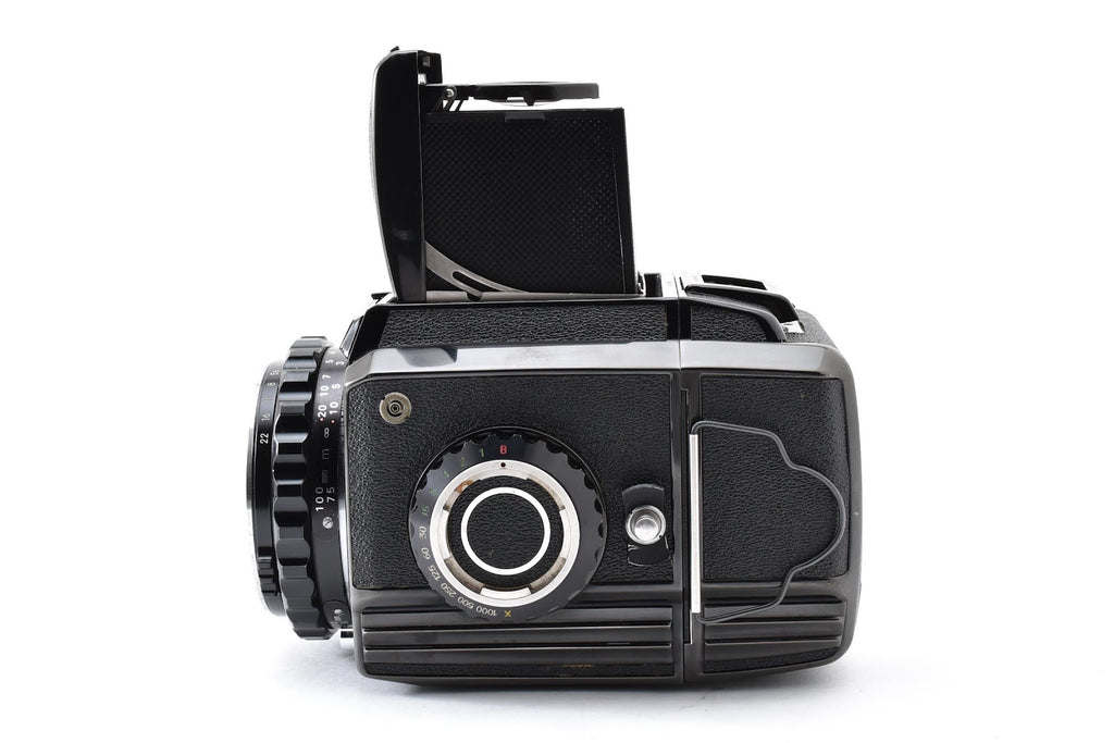 ★良品★ ゼンザブロニカ ZENZABRONICA S2 ブラック 中判フィルムカメラ + NIKKOR-P 75mm F2.8 ★ #8845