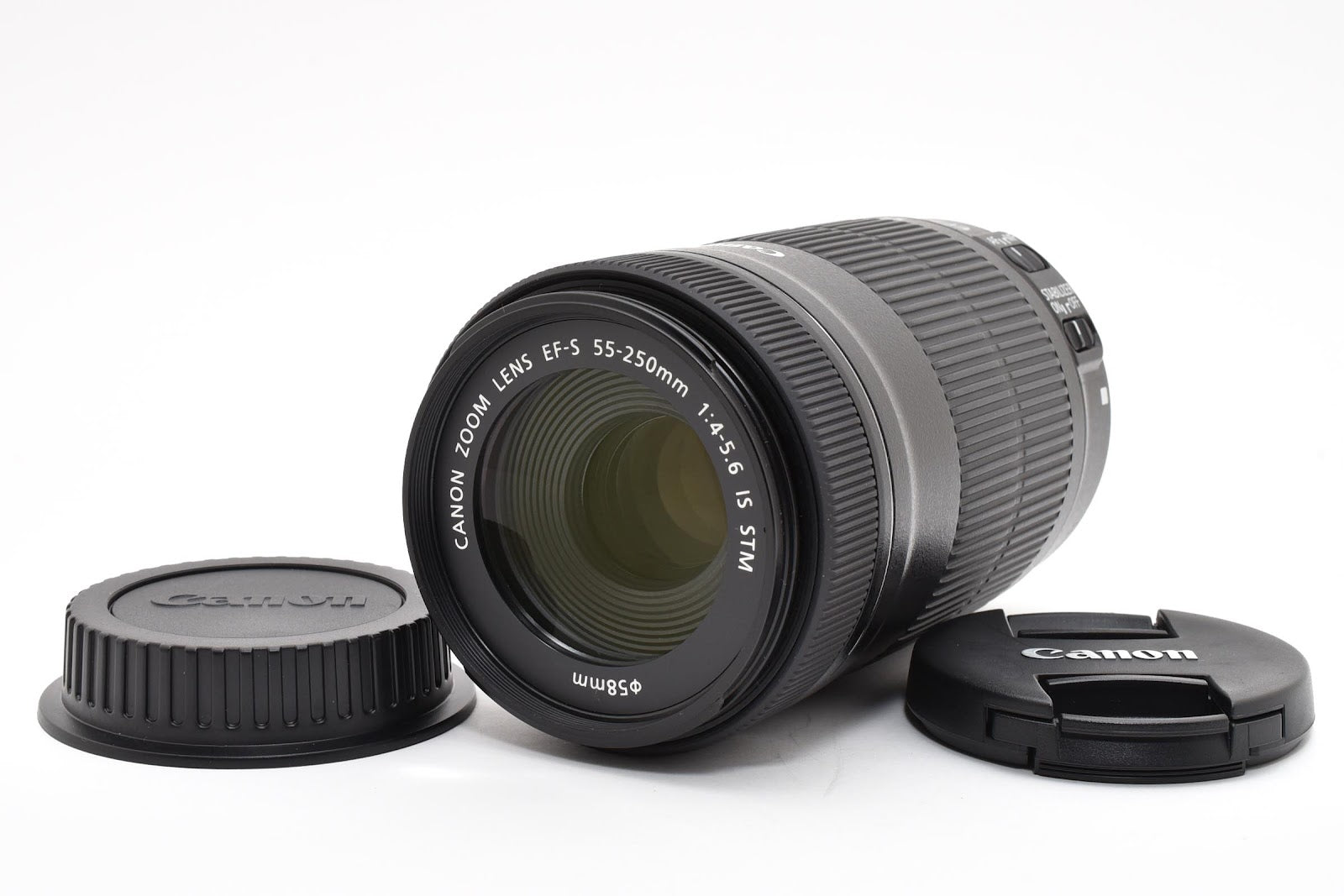 ★美品★ キャノン CANON EF-S 55-250MM F4-5.6 IS STM 手ぶれ補正 望遠ズームレンズ 動作良好 ★ #8762