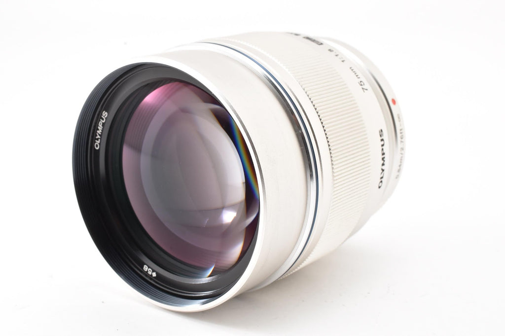★極上品★ オリンパス Olympus M. ZUIKO DIGITAL ED 75MM F1.8 シルバー メーカー修理報告書付き 交換レンズ ★ #9430