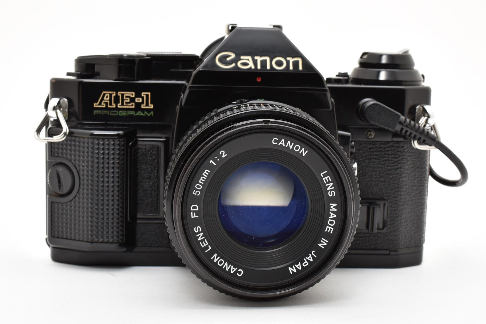 ★良品★ キヤノン CANON AE-1 PROGRAM  NEW FD 50MM F2 シャッター鳴きなし ブラック 一眼レフ ★ #8511