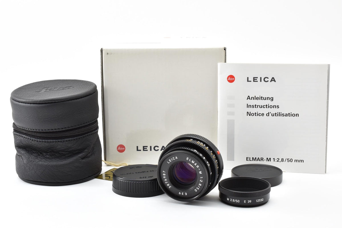 ★美品★ ライカ Leica ELMAR-M 50mm F2.8 E39 ブラック (沈胴式・最短0.7m) 387万台 第2世代 交換レンズ ★ #9116