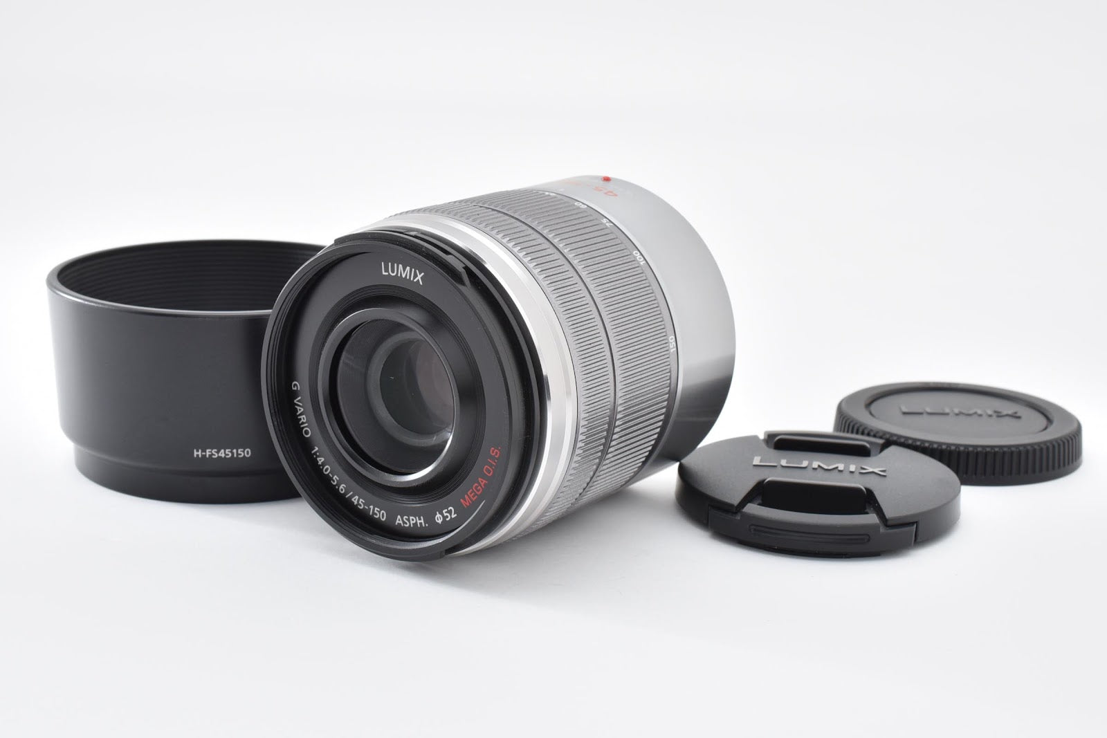 ★美品★ パナソニック Panasonic LUMIX G VARIO 45-150MM F4.0-5.6 ASPH./MEGA O.I.S. シルバー ズームレンズ ★ #9088