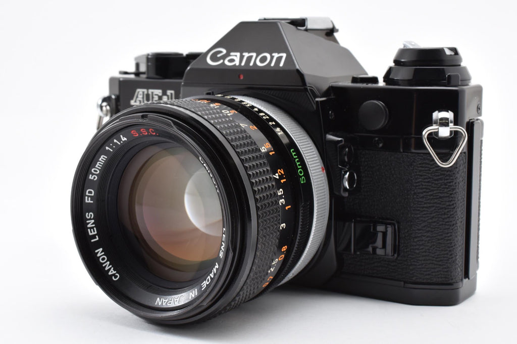 ★良品★ キヤノン CANON AE-1 PROGRAM ボディ ブラック FD 50mm f1.4 S.S.C フィルム一眼レフ ★ #9278
