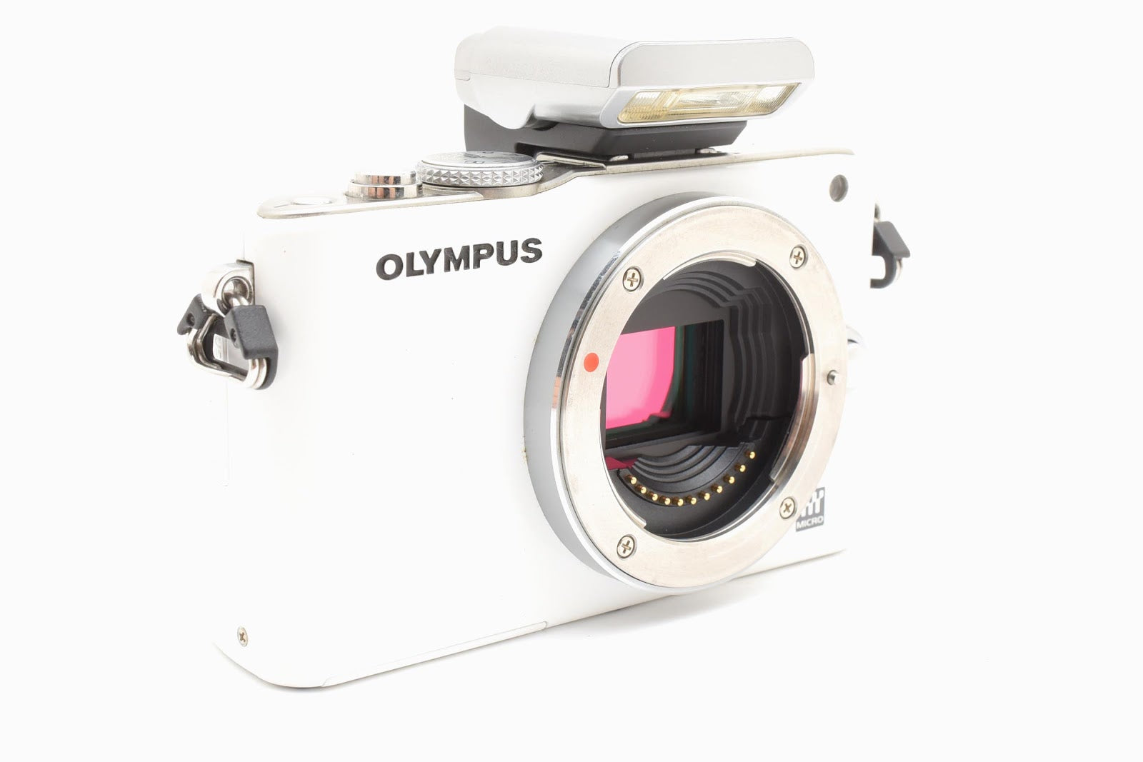 ★美品 ショット数5545回★ オリンパス Olympus E-PL3 ミラーレス一眼 ホワイト フラッシュ付 ★ #8660