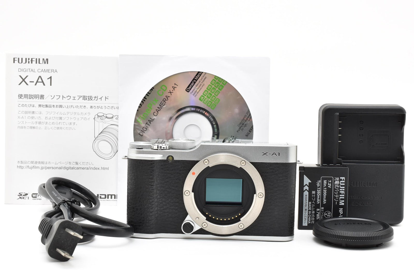 ★良品★ フジフイルム FUJIFILM X-A1 ボディ シルバー ミラーレス一眼 【1630万画素】 ★ #8628