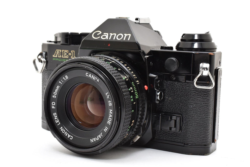 ★良品シャッター鳴きなし★ キヤノン CANON AE-1P ボディ ブラック  /NEW FD 50MM F1.8 一眼レフフィルムカメラ ★ #8301